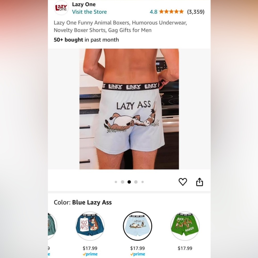 Lazy ass underwear NWT